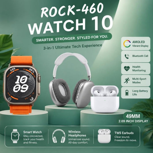 ROCK-460 WATCH 10 (3-in-1 Combo)